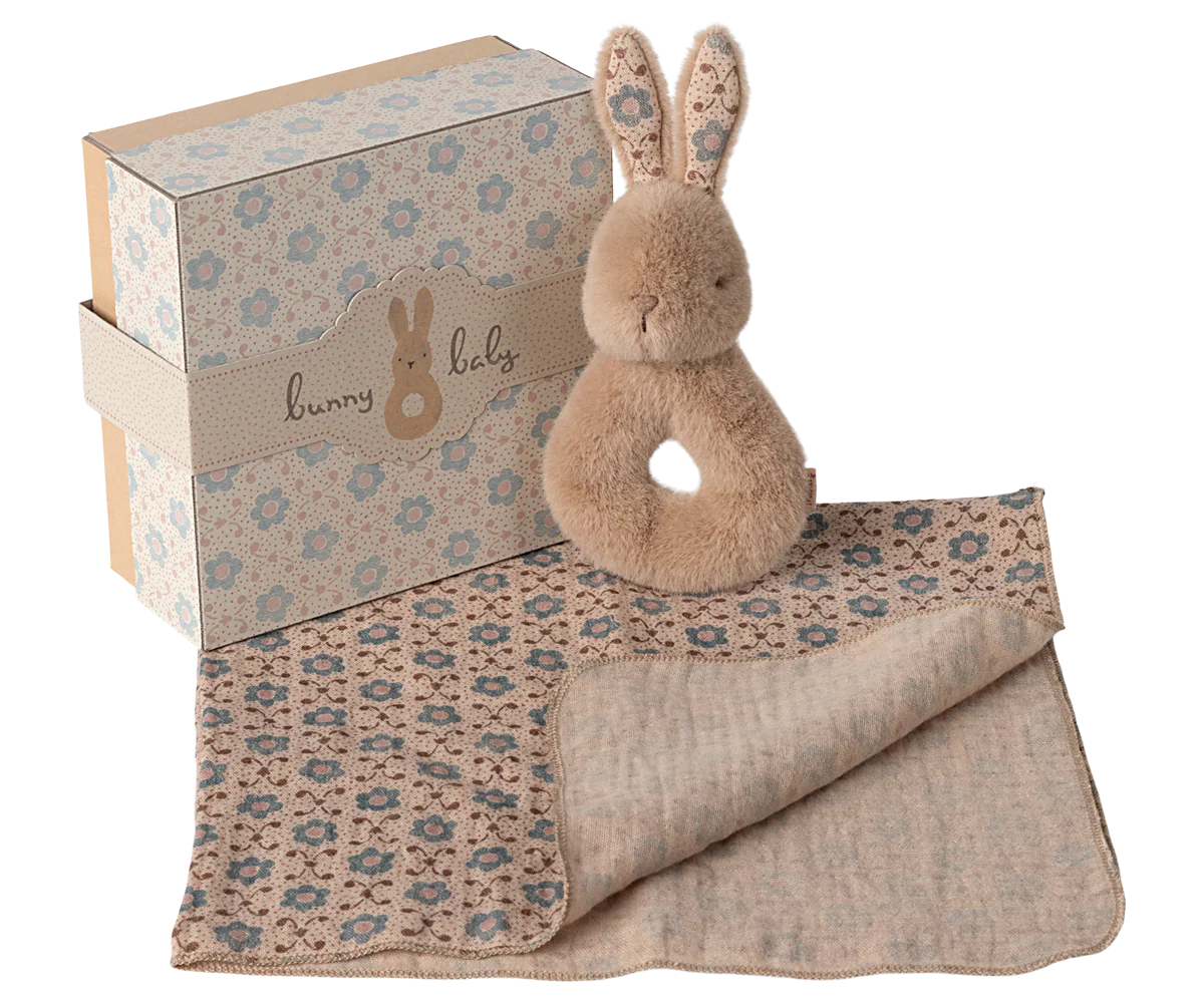 Maileg | Bunny Rattle Set - Cream Peach