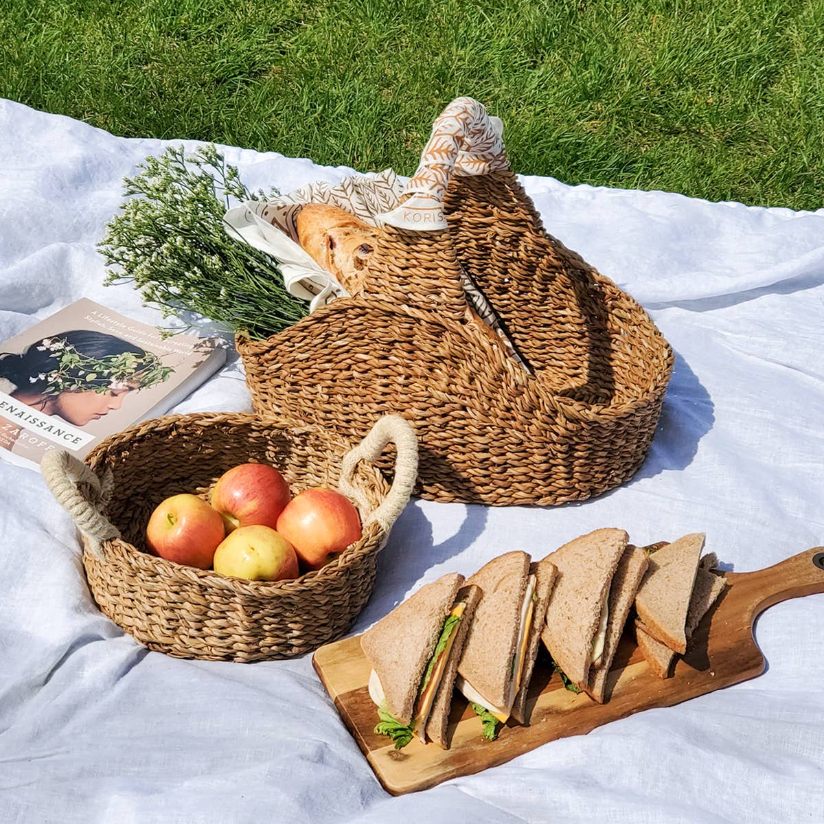 Savar Handwoven Picnic Basket - The Shop at Good Condition