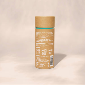 The back of a brown paper container of Kind Laundry scent boosters for laundry