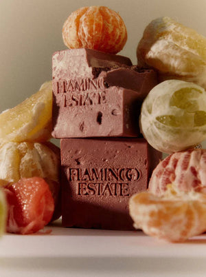 Flamingo Estate's jasmine and damask euphoria soap brick