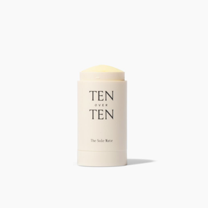 Cylindrical container with 'TEN OVER TEN' branding on a white background