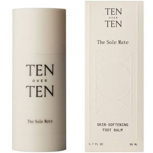 TEN OVER TEN The Sole Mate skin-softening foot balm packaging on a white background