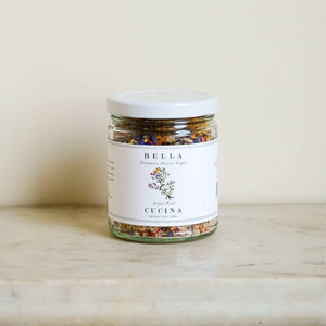 A jar of Bella Cucina aromatic sweet sugar