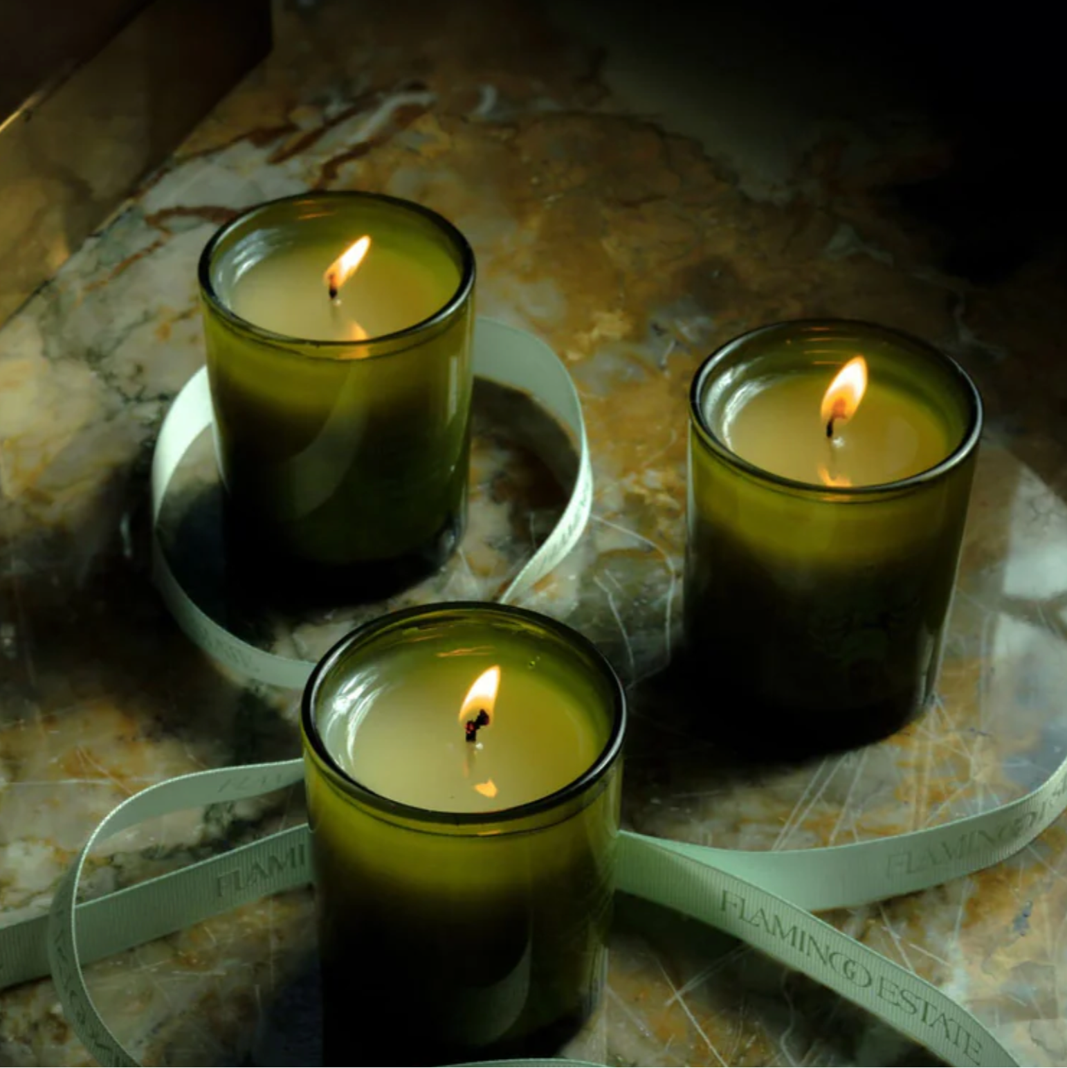 The Mini Three Sisters candle set, by Flamingo Estate Los Angeles. 