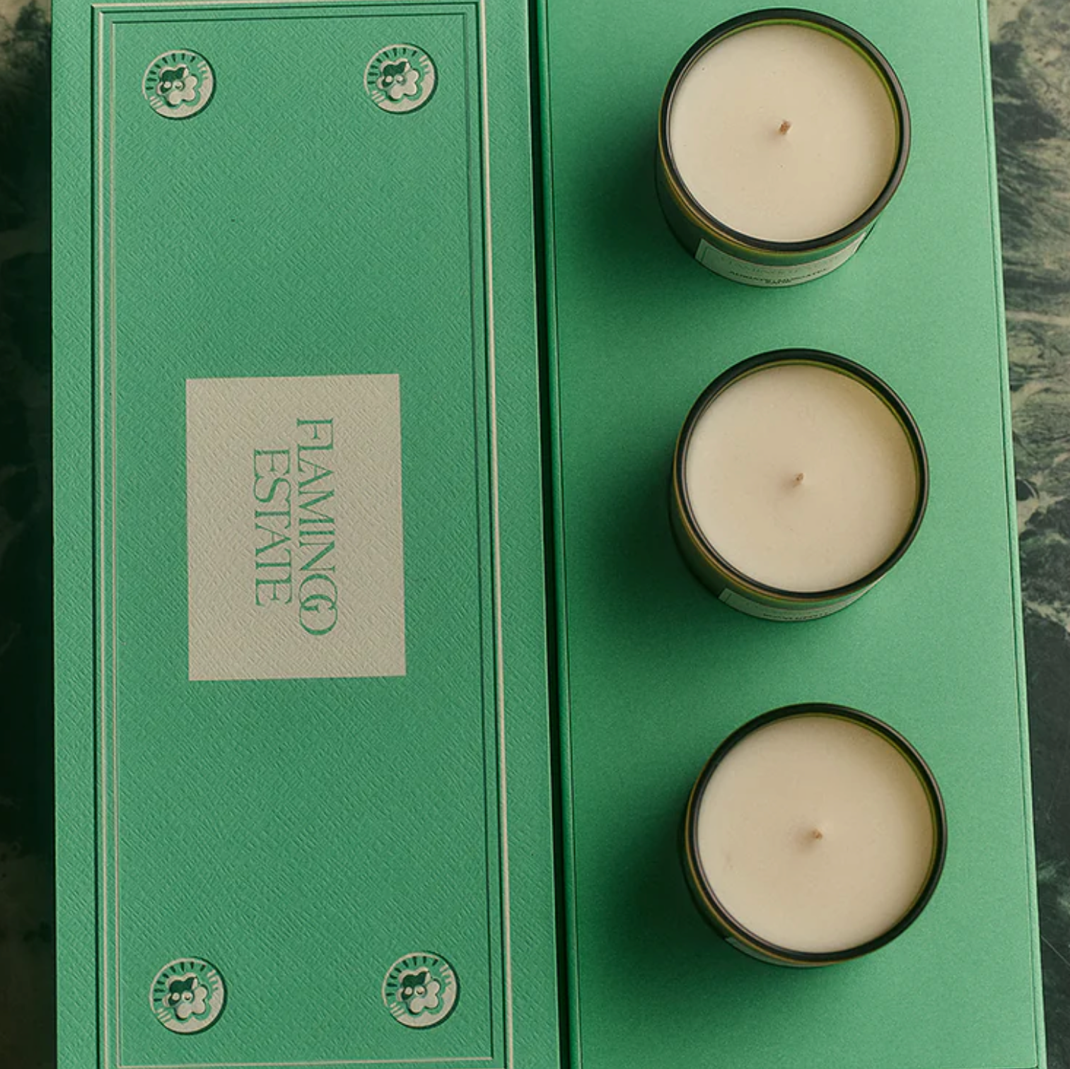 The Mini Three Sisters candle set, by Flamingo Estate Los Angeles.
