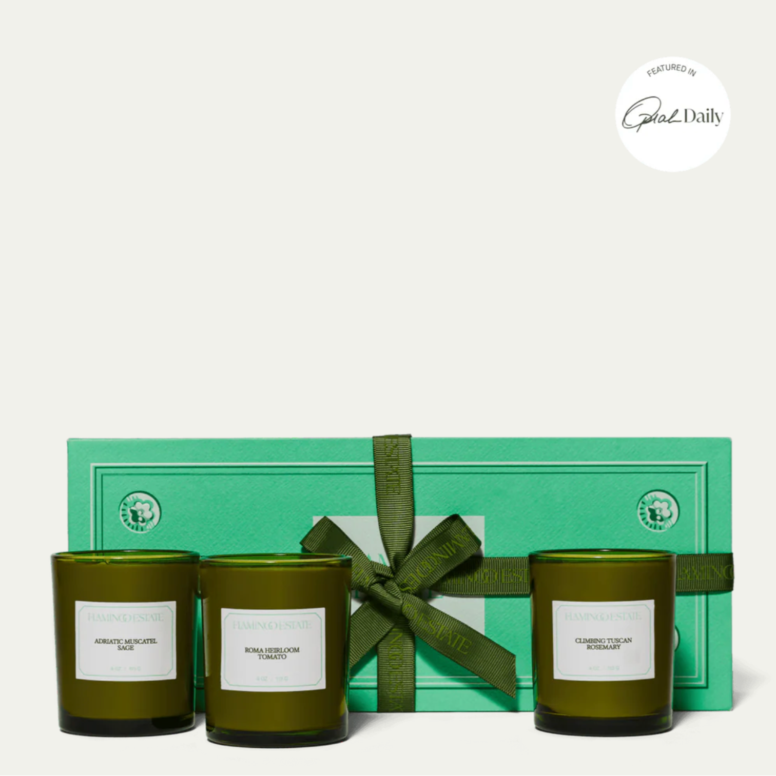 The Mini Three Sisters candle set, by Flamingo Estate Los Angeles.