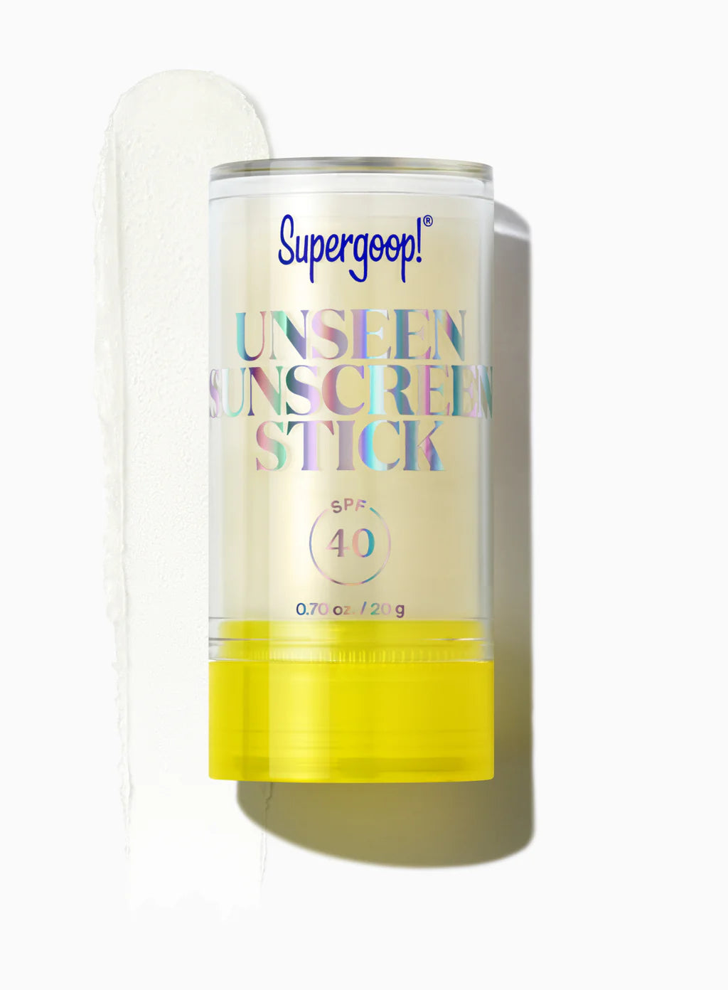 Supergoop! Unseen Sunscreen Stick on a white background
